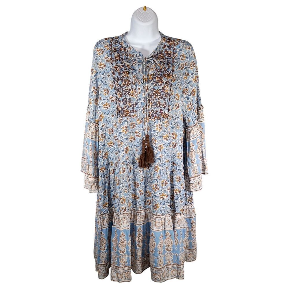 Miss June Paris Dress Tiered Knee-Length Tassel Womens Large